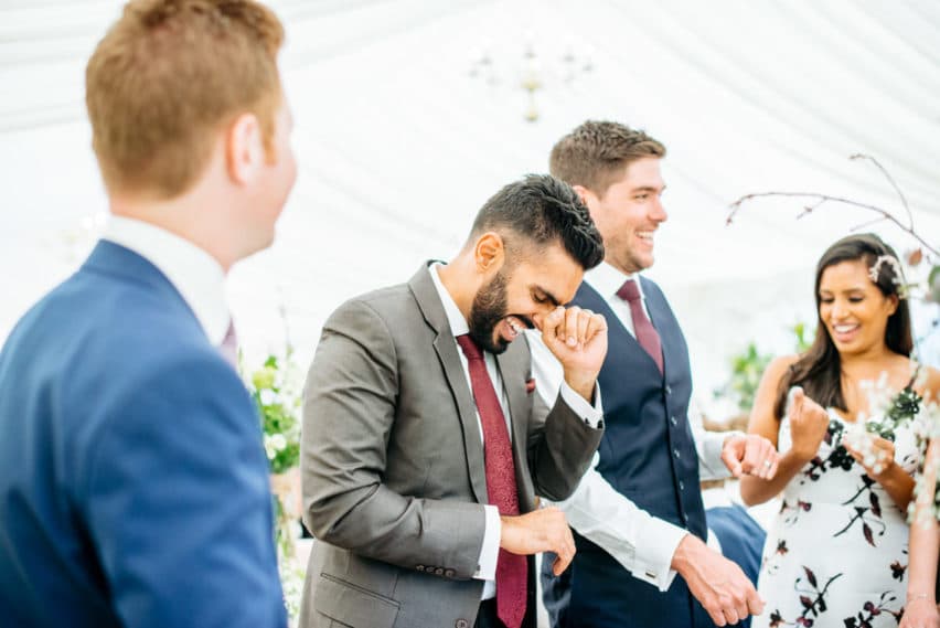 Surrey Garden Wedding With Rustic Charm and Fun Party Spirit